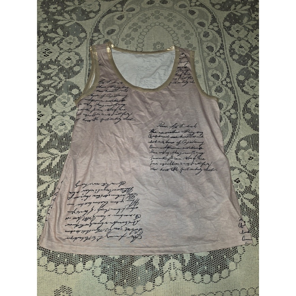 EMERY ROSE Women's‎ Casual Tank TopGraphic Size Medium